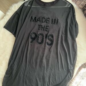 Forever 21 Black Mesh 'Made in the 90s' Tee